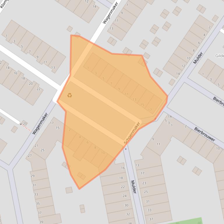 Kaart van postcodegebied 3201TH.