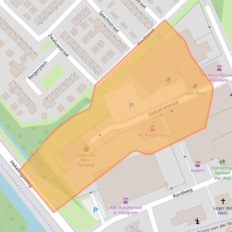 Kaart van postcodegebied 3201VD.