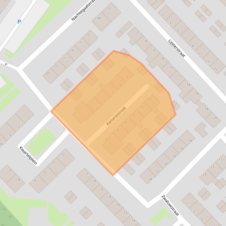 Kaart van postcodegebied 3201VE.