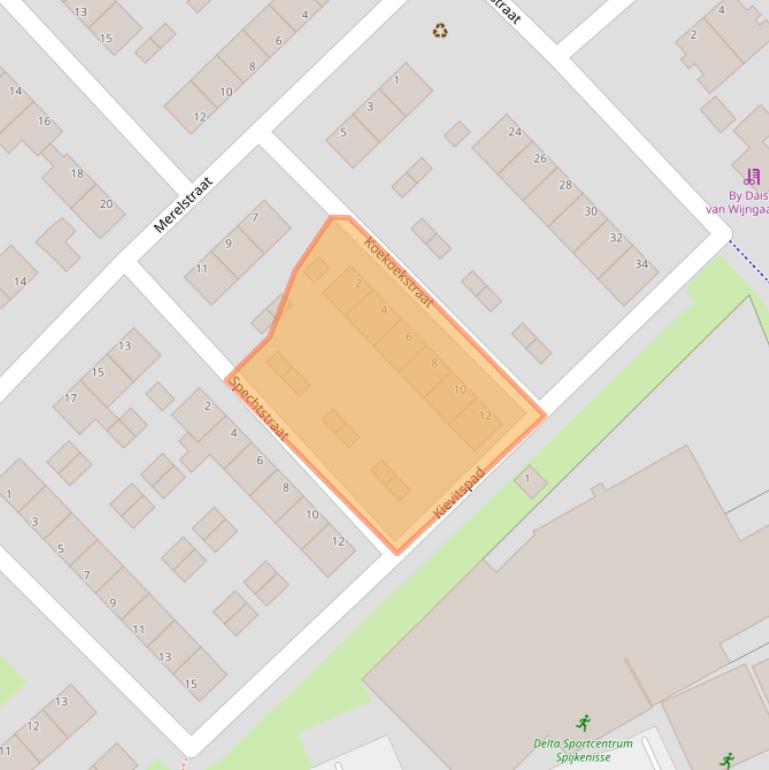 Kaart van postcodegebied 3201VG.