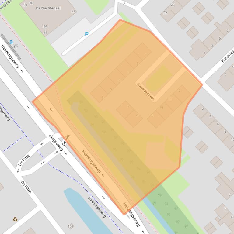 Kaart van postcodegebied 3201VH.