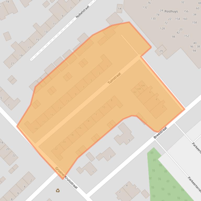 Kaart van postcodegebied 3201VS.