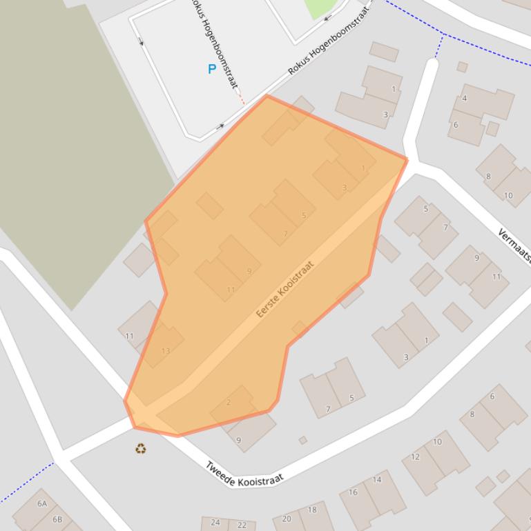 Kaart van postcodegebied 3201VW.