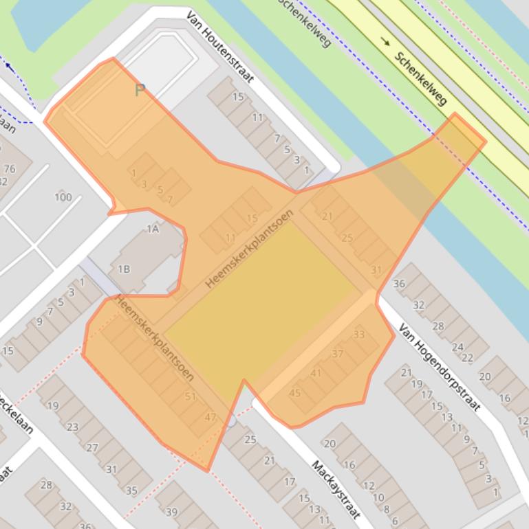 Kaart van postcodegebied 3201WB.