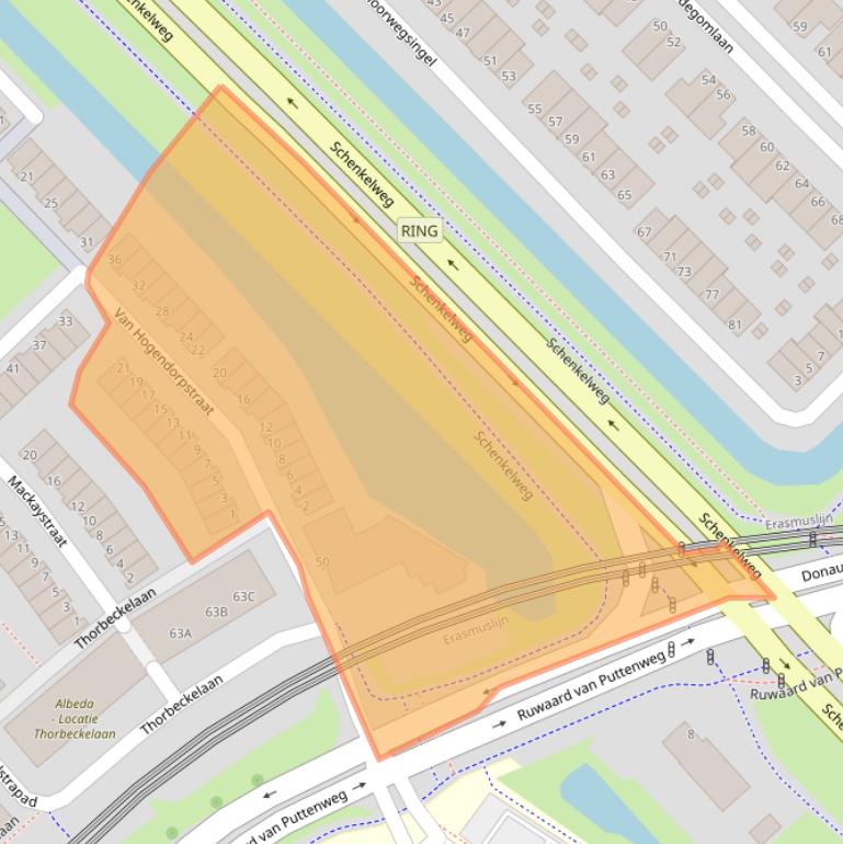 Kaart van postcodegebied 3201WD.