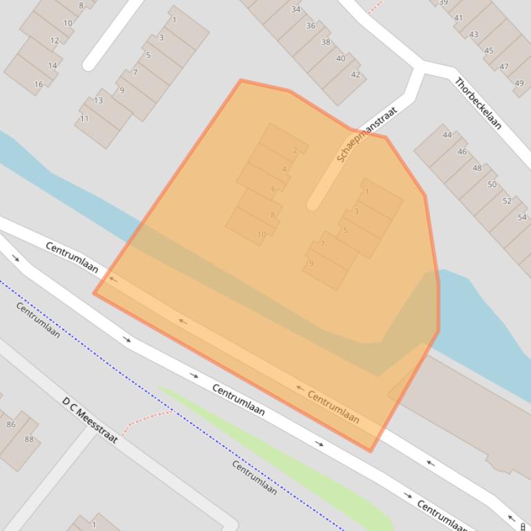 Kaart van postcodegebied 3201WH.