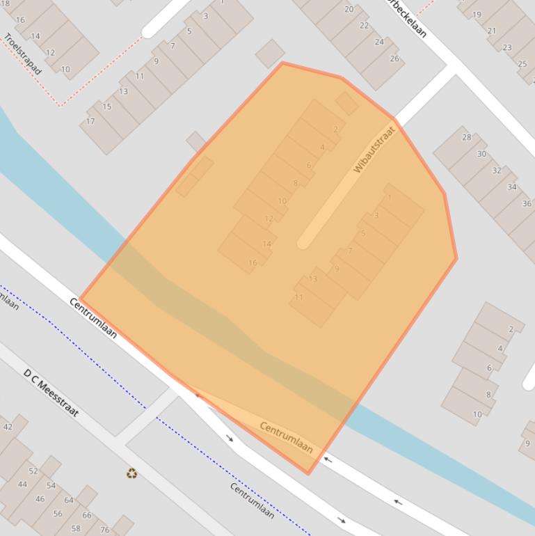 Kaart van postcodegebied 3201WN.