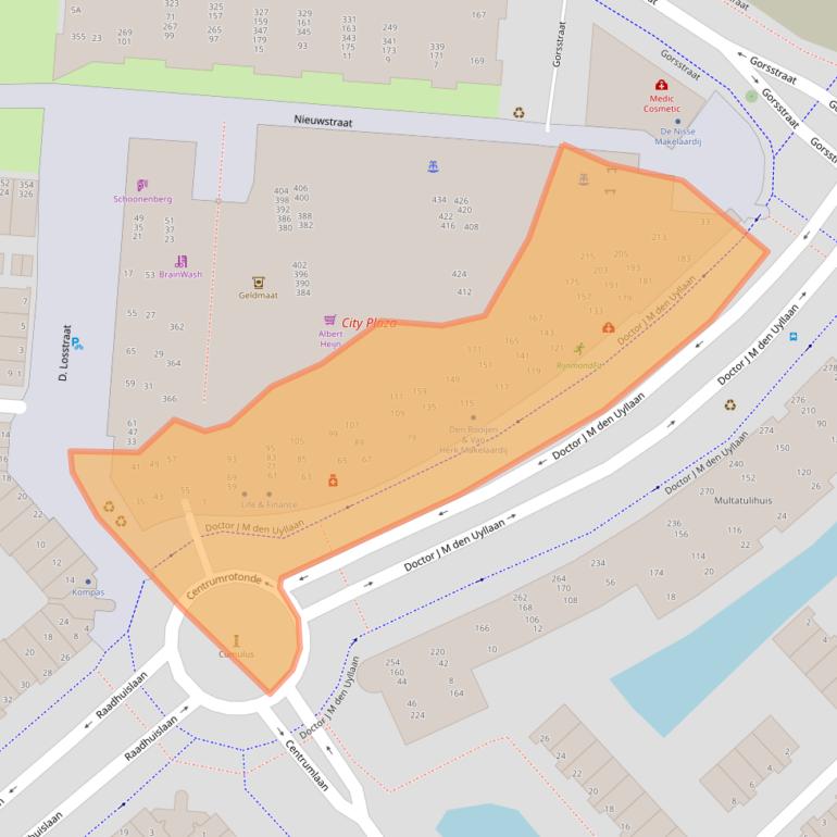 Kaart van postcodegebied 3201WR.