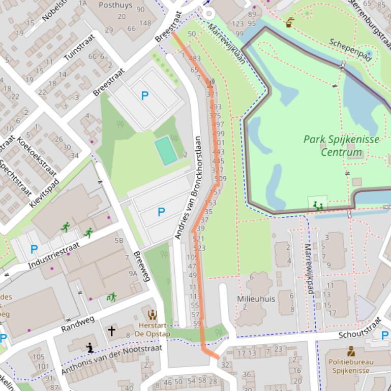 Kaart van postcodegebied 3201XG.
