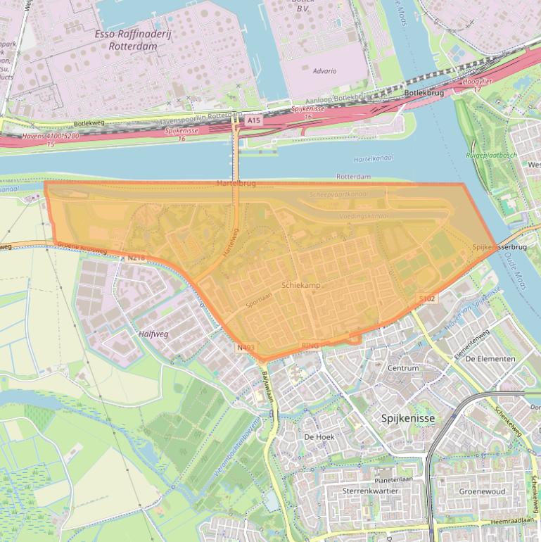 Kaart van postcodegebied 3202.