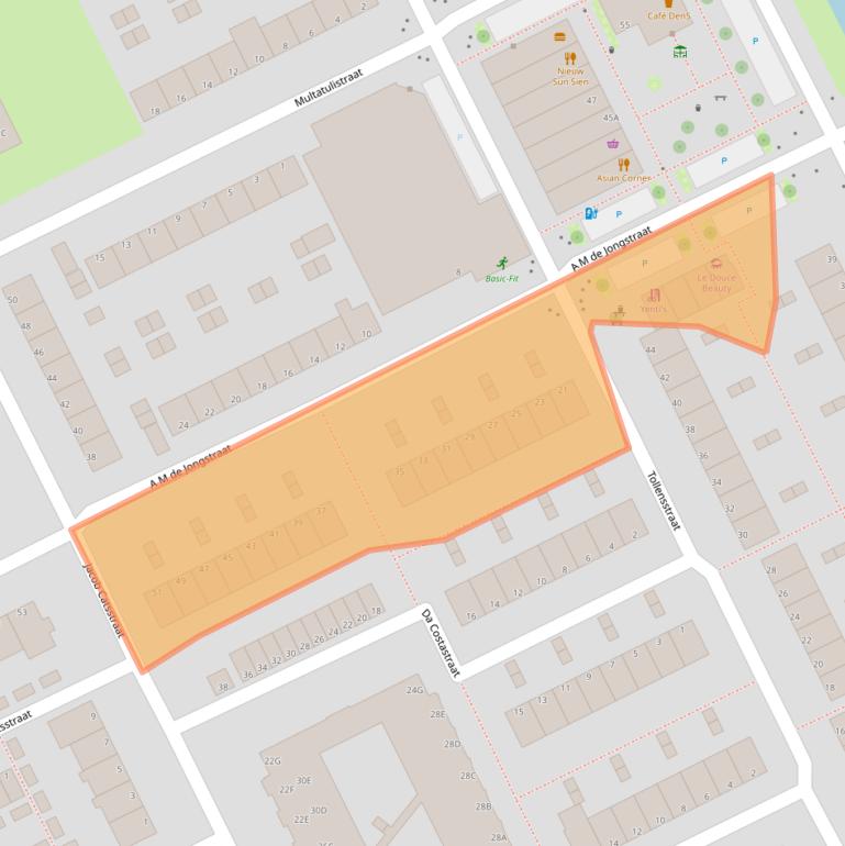 Kaart van postcodegebied 3202AB.