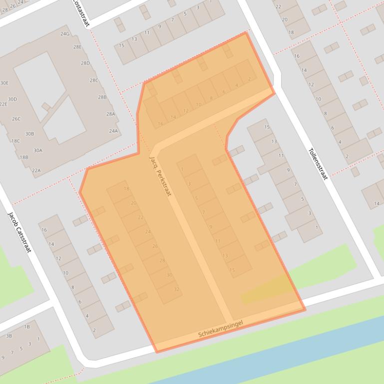 Kaart van postcodegebied 3202AM.