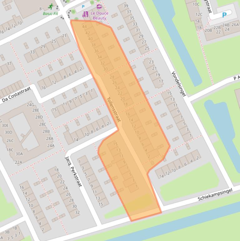 Kaart van postcodegebied 3202AR.