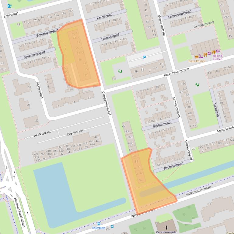 Kaart van postcodegebied 3202BD.