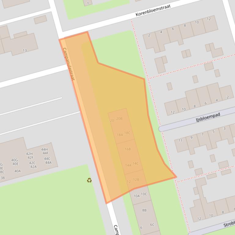 Kaart van postcodegebied 3202BE.