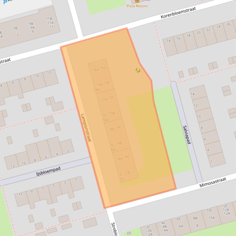 Kaart van postcodegebied 3202BP.