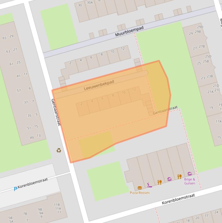 Kaart van postcodegebied 3202BS.