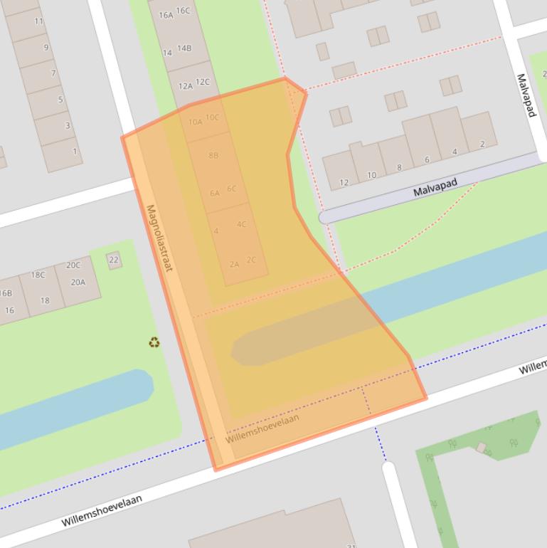 Kaart van postcodegebied 3202BX.