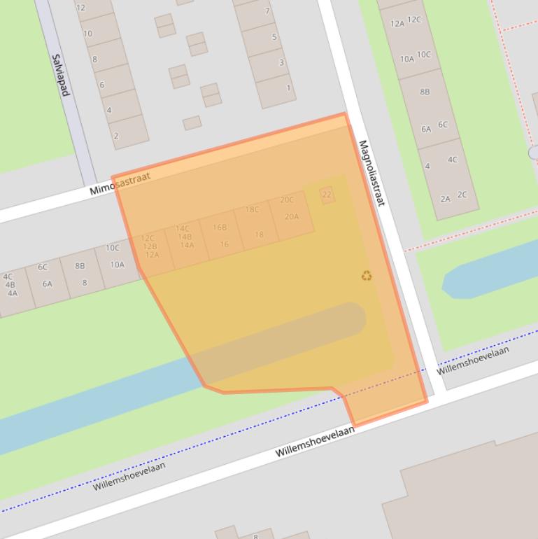 Kaart van postcodegebied 3202CC.