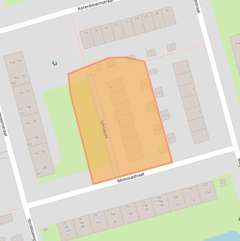 Kaart van postcodegebied 3202CE.