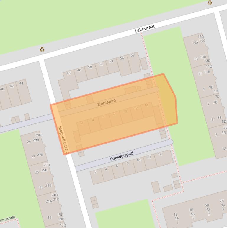 Kaart van postcodegebied 3202CJ.