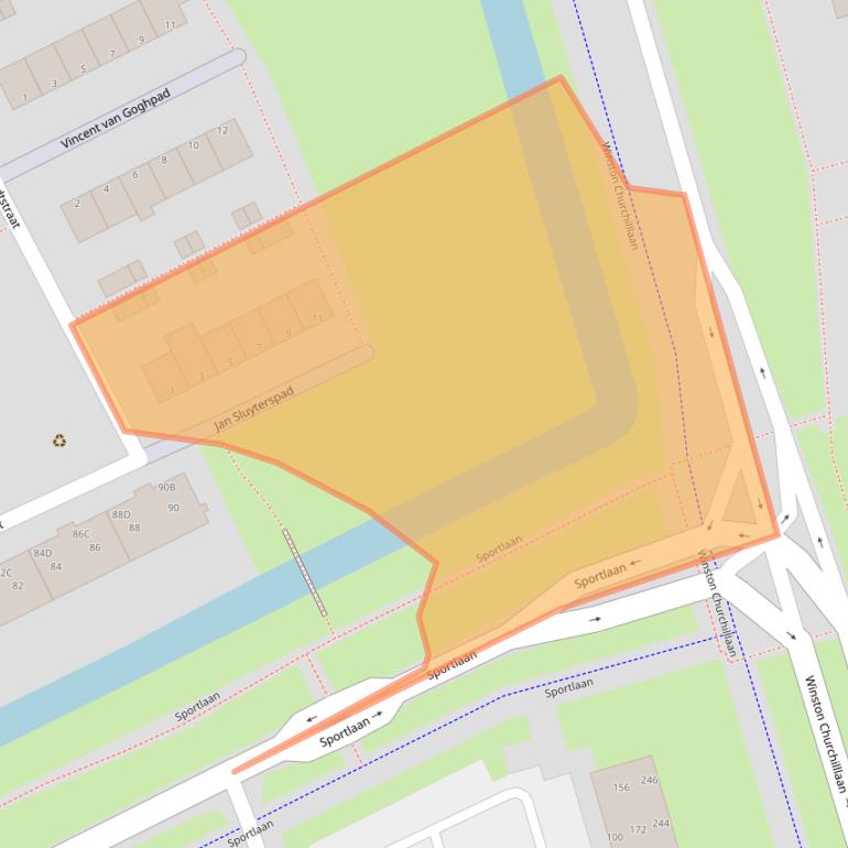Kaart van postcodegebied 3202EC.