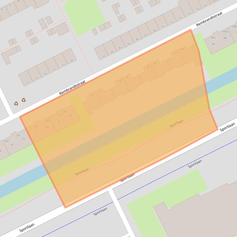 Kaart van postcodegebied 3202ES.