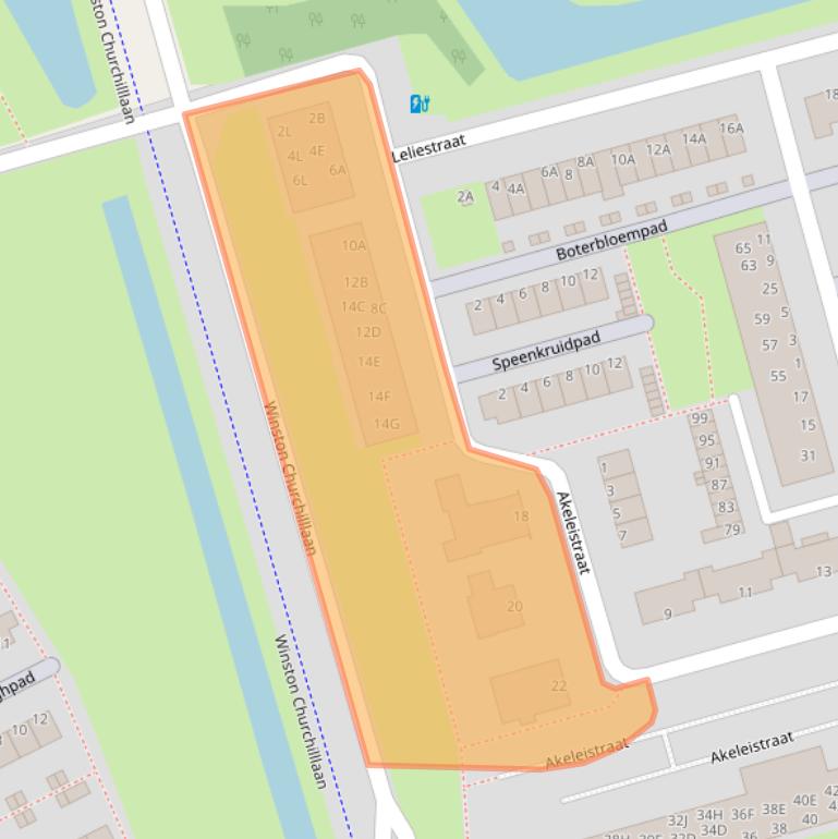 Kaart van postcodegebied 3202GC.