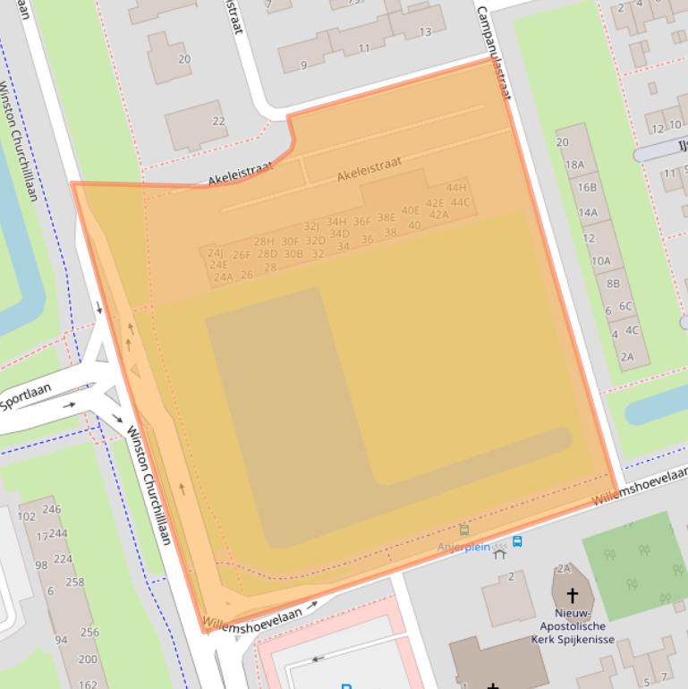 Kaart van postcodegebied 3202GD.