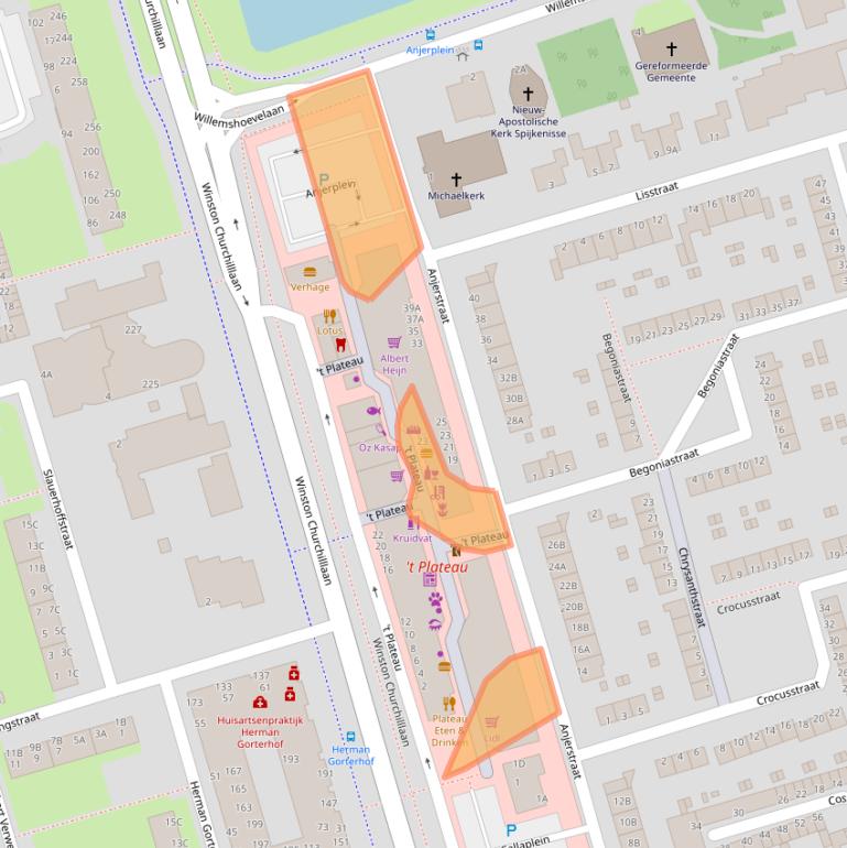Kaart van postcodegebied 3202GL.