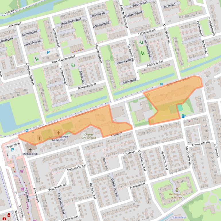 Kaart van postcodegebied 3202GR.