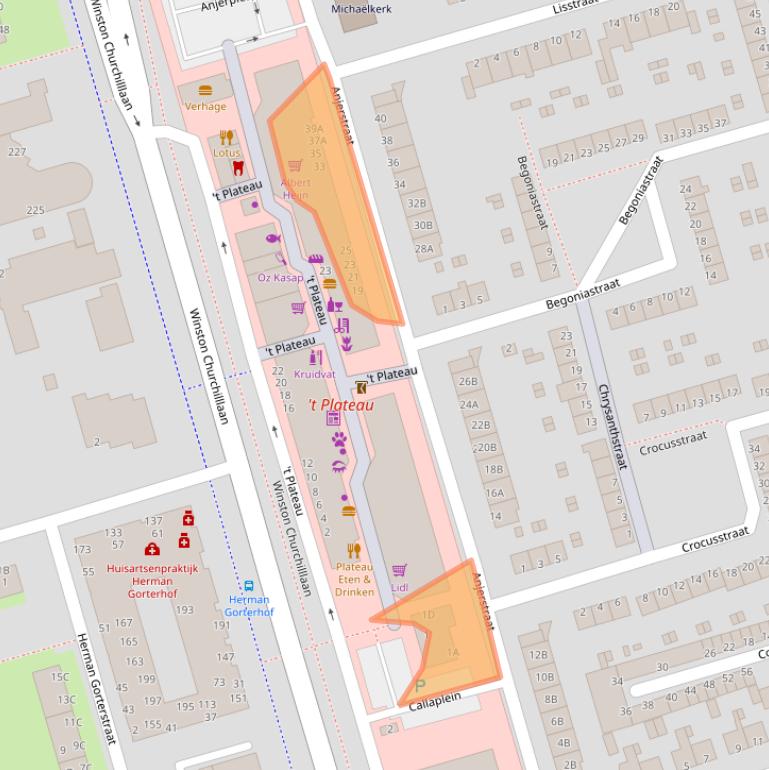 Kaart van postcodegebied 3202GS.