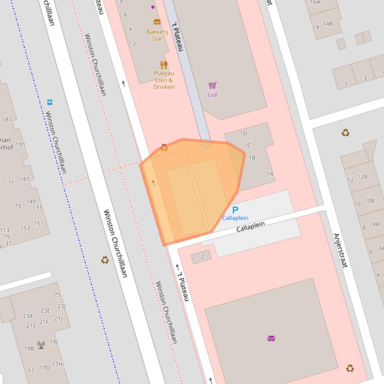 Kaart van postcodegebied 3202GT.