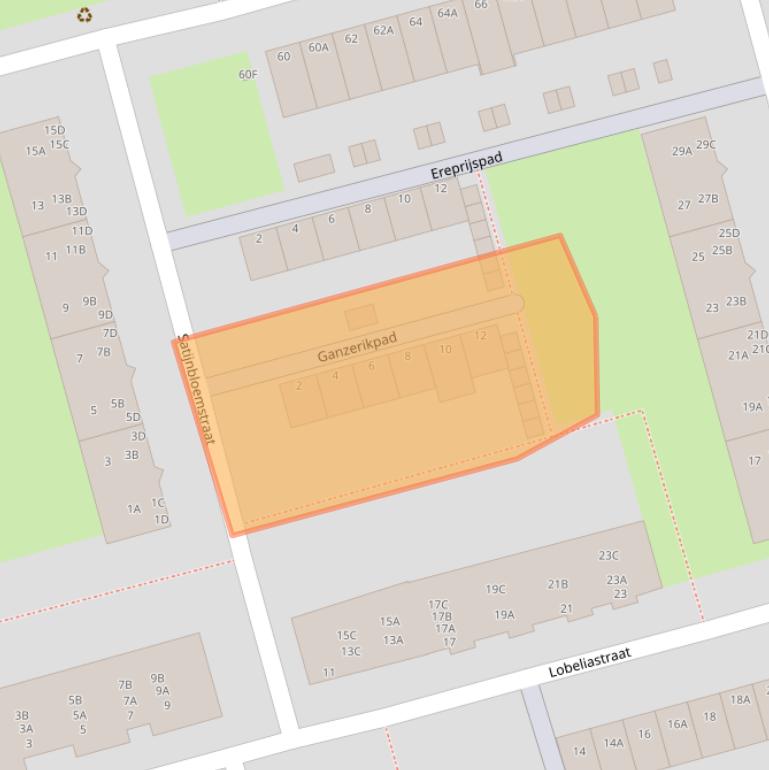 Kaart van postcodegebied 3202HC.