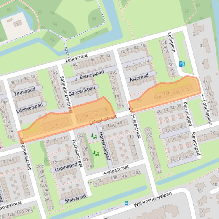 Kaart van postcodegebied 3202HR.