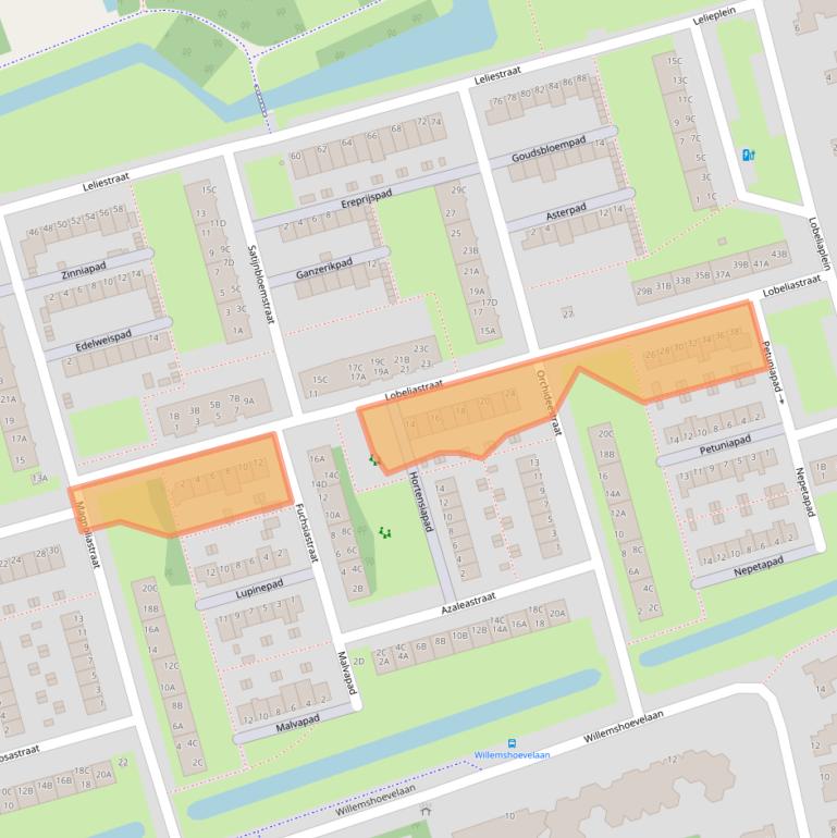 Kaart van postcodegebied 3202HS.