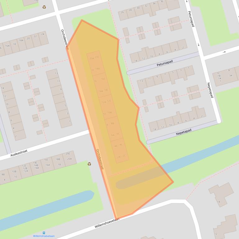 Kaart van postcodegebied 3202HW.