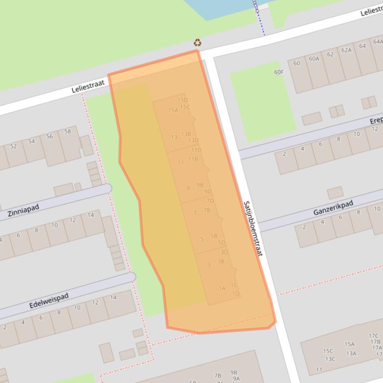 Kaart van postcodegebied 3202HZ.