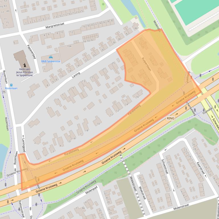 Kaart van postcodegebied 3202JB.