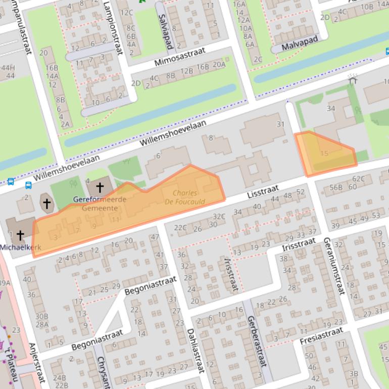 Kaart van postcodegebied 3202JG.