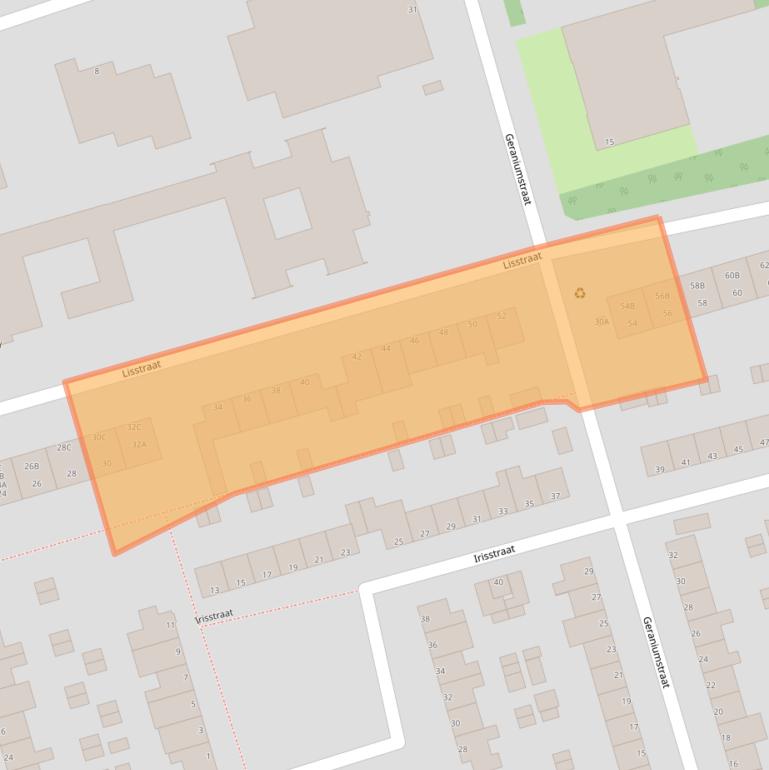 Kaart van postcodegebied 3202JJ.