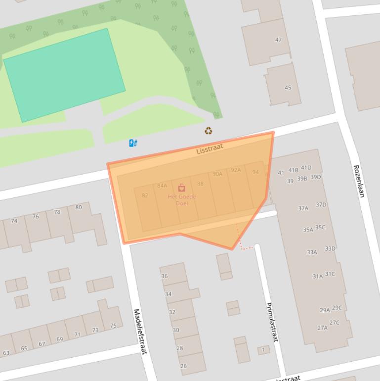 Kaart van postcodegebied 3202JL.