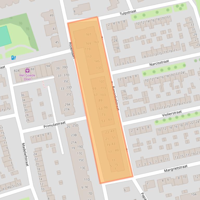 Kaart van postcodegebied 3202JV.
