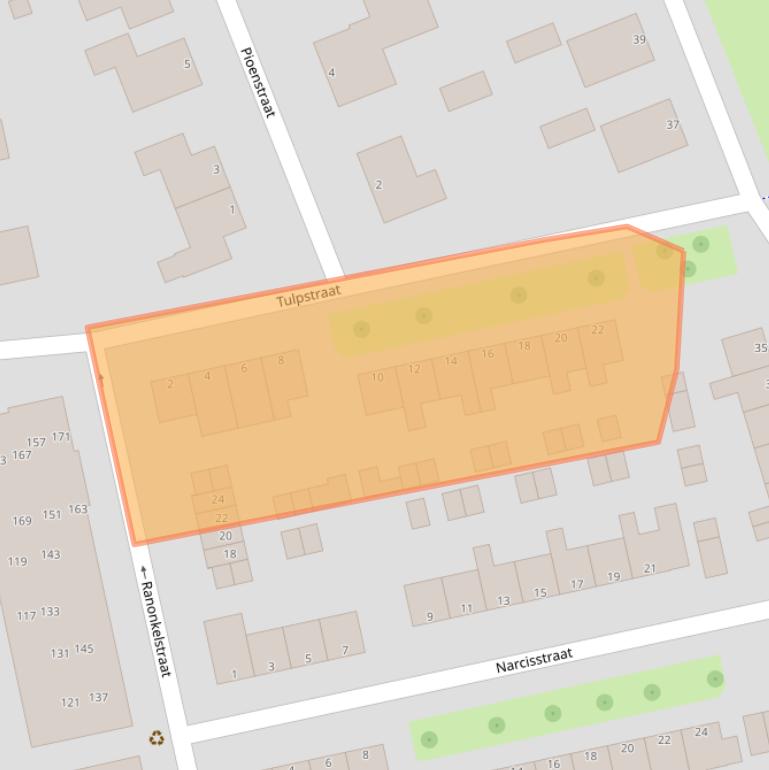 Kaart van postcodegebied 3202KE.