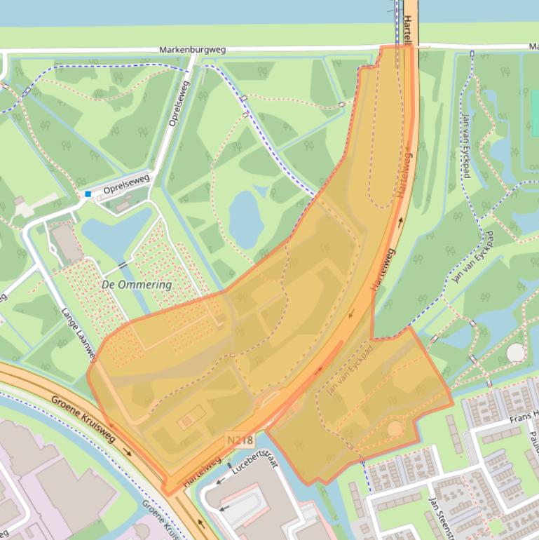 Kaart van postcodegebied 3202LA.