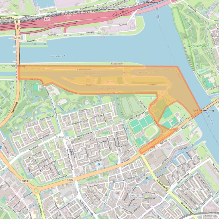 Kaart van postcodegebied 3202LB.