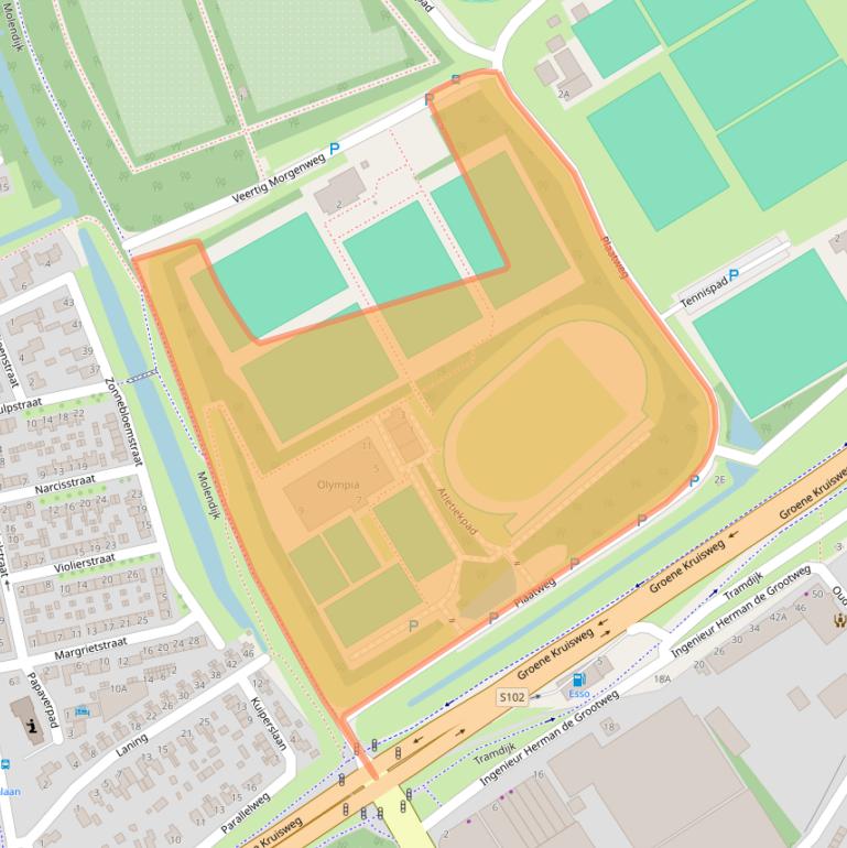 Kaart van postcodegebied 3202LM.
