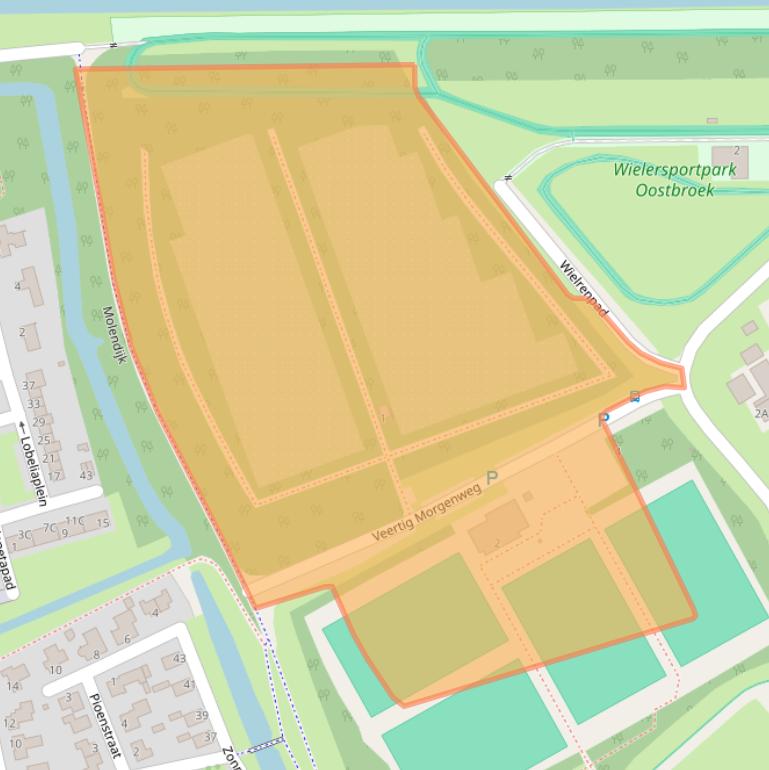 Kaart van postcodegebied 3202LN.