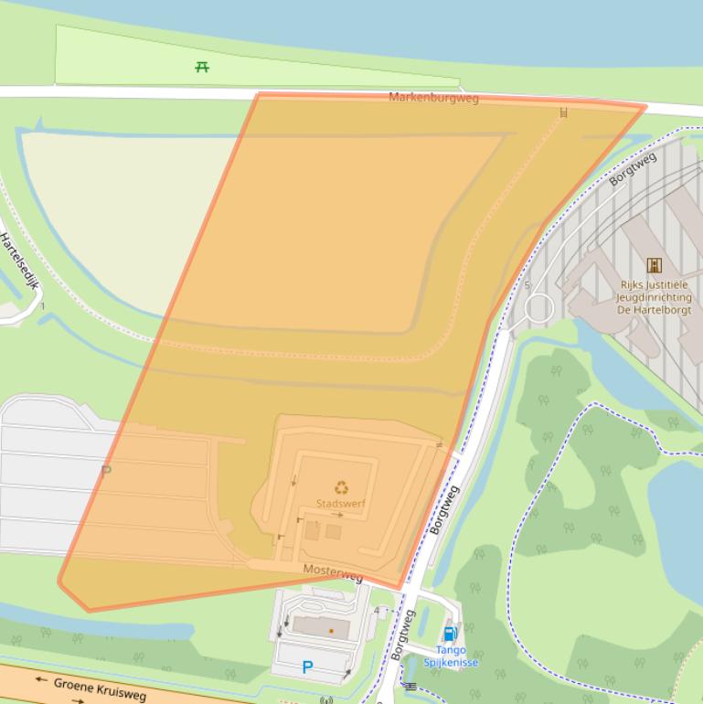 Kaart van postcodegebied 3202LT.