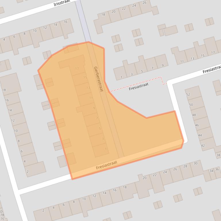 Kaart van postcodegebied 3202RG.